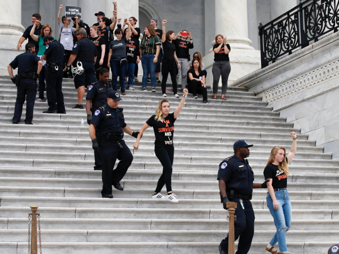 Protests erupt outside the Supreme Court and Capitol ahead of Brett Kavanaugh