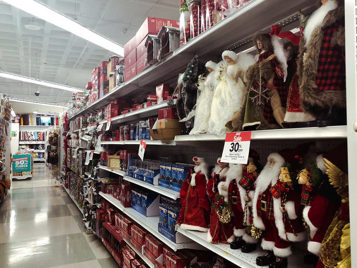 It also had Christmas decor on sale.