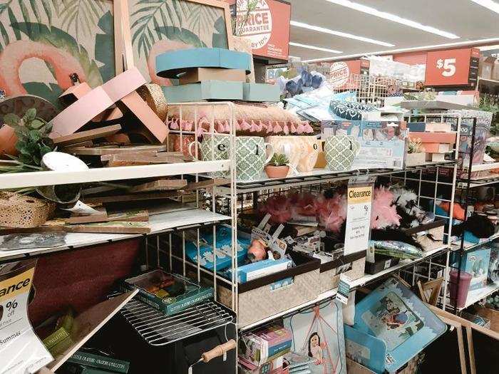 Michaels had a massive clearance section that offered up to 70%, but it was a mess.