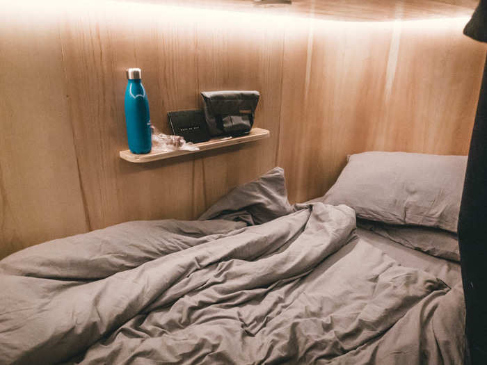 ...the pods got very hot, very quickly and did little to block out sound. SLEEEP was supposed to be completely designed around getting you the best night of sleep. Instead, I woke up every time someone went to the bathroom or opened a locker.