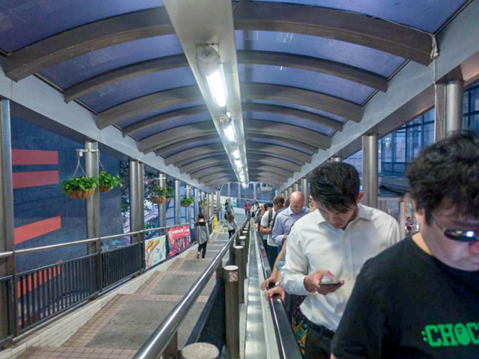 While the escalators are a useful way to commute to work for Hong Kongers, it