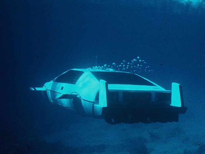 In the movie, the car turns into a submarine. "I was disappointed to learn that it can