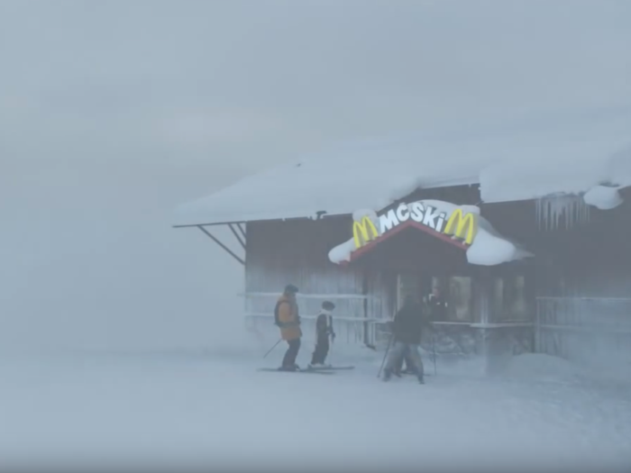 It opened in 1996 and is the first ski-up McDonald