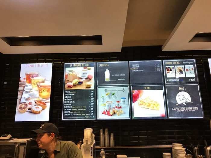 The menu looks pretty different from your typical McDonald