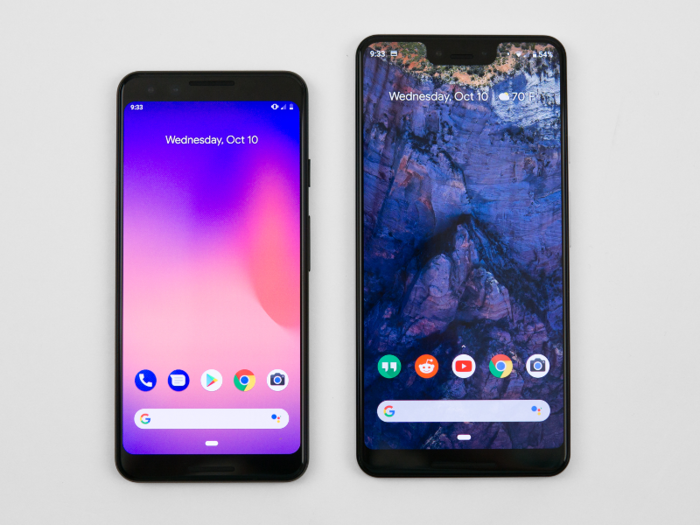 The Pixel 3 has a 5.5-inch OLED display, while the Pixel 3 XL has a 6.3-inch OLED screen.