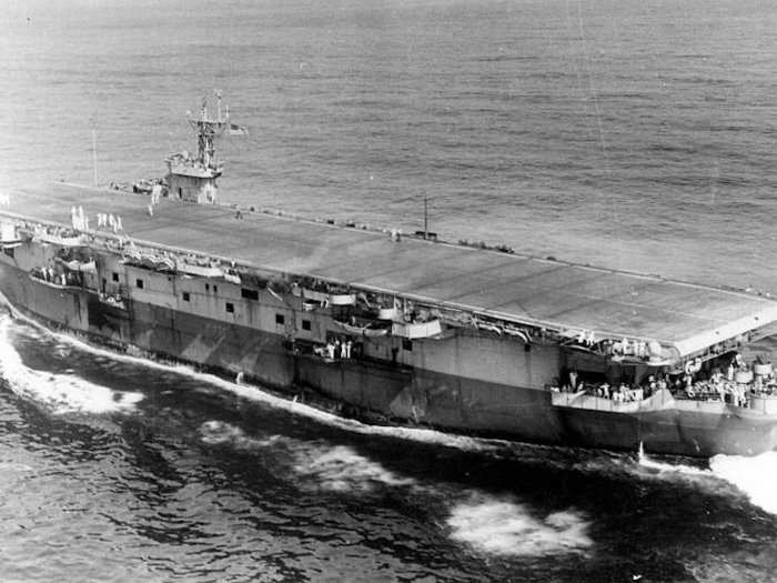 In may 1943, the USS Bogue scored the first escort carrier kill of a German U-boat after spotting the surfaced U-231 and sent a Grumman TBF Avenger torpedo bomber after it, which released four depth bombs and took it out as it tried to submerge.