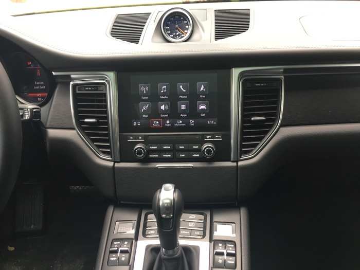 The Macan is equipped with a 7-inch touchscreen running the brand