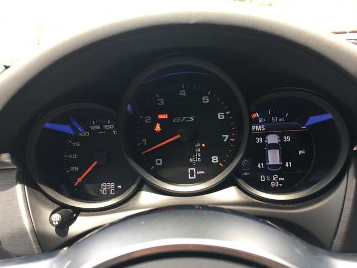 As with every Porsche, the tachometer is front and center in the gauge cluster.