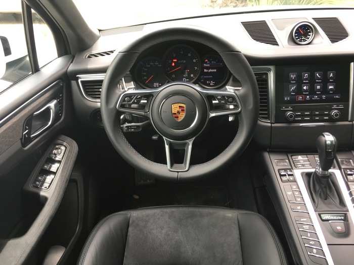 In the Macan, the cabin is all about business. It