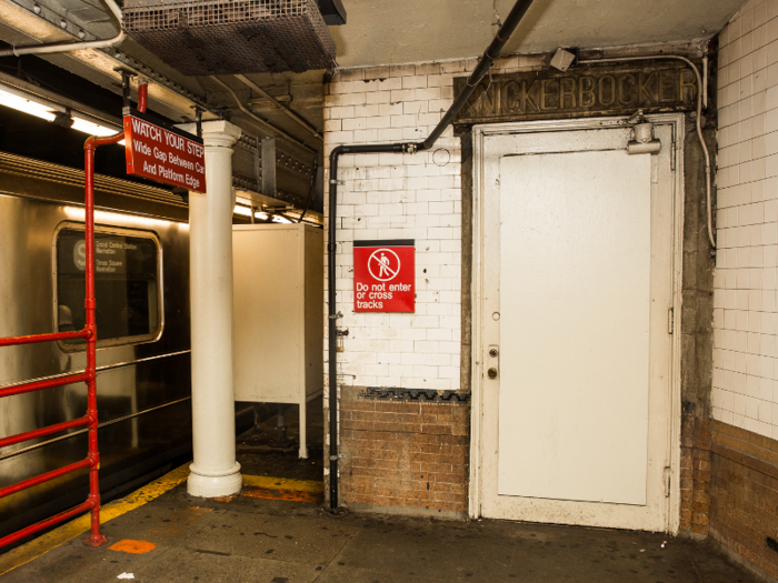 The original 1906 speakeasy hotel entrance can be found at the 42nd Street - Times Square subway station. It was frequently used by Rockefeller before the door was permanently shut — you can find it near the Track 1 Shuttle to Grand Central.