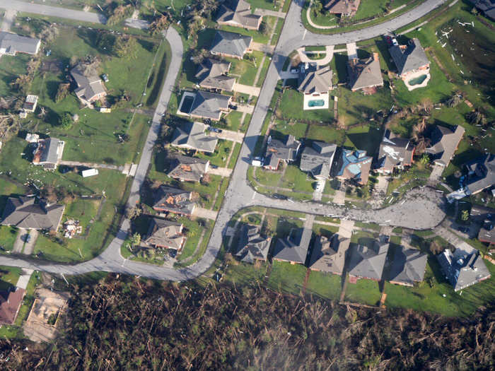 After the storm, the US Coast Guard sent an aircraft to survey the damage near Apalachicola, Florida. More than 900,000 homes and businesses are without power in Florida, Alabama, Georgia and the Carolinas on Thursday.