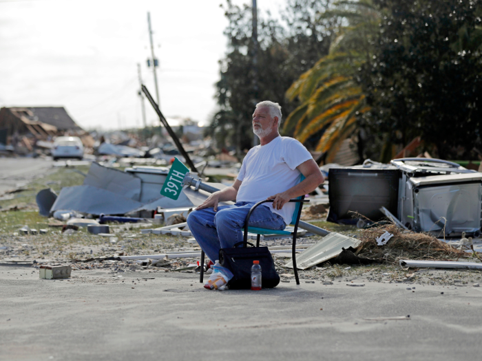 Resident Tony Feller is one of the residents who stayed in Mexico Beach.