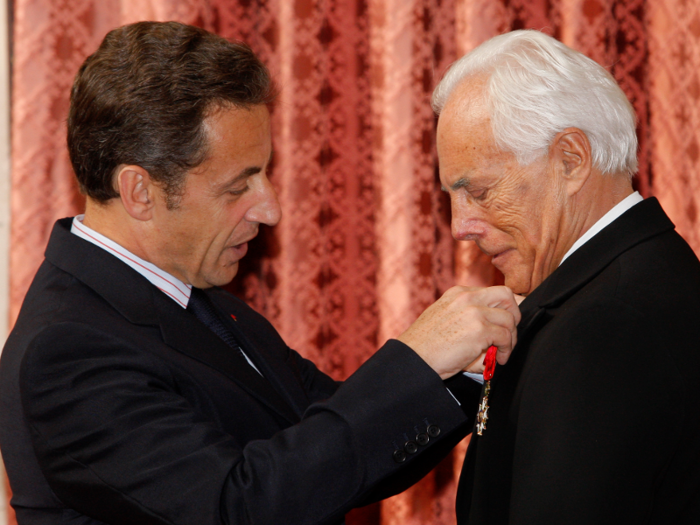 Armani has even mingled with world leaders. Then-French president Nicolas Sarkozy presented the fashion designer with the Legion of Honor in 2008.