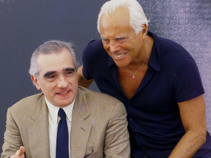 Armani is reportedly close friends with film director Martin Scorsese.