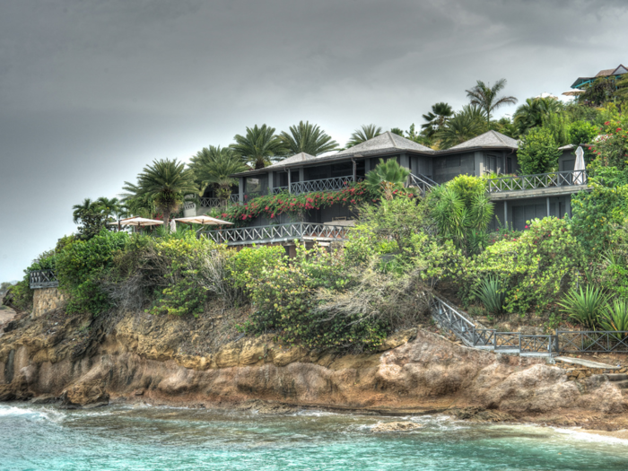 Armani also has a home on the Caribbean island of Antigua. The house perches on a cliff overlooking Galley Bay on the west coast of the island.