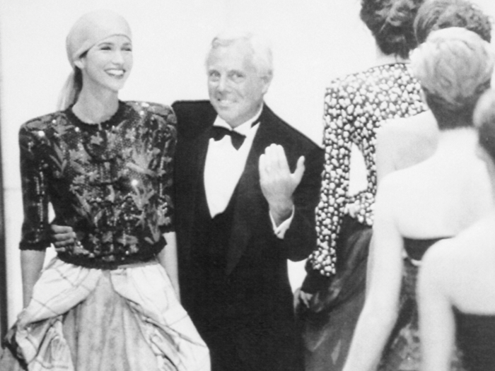 Despite the death of his partner in 1985, Armani continued to expand the business in the 80s and 90s, introducing new brands including Emporio Armani.