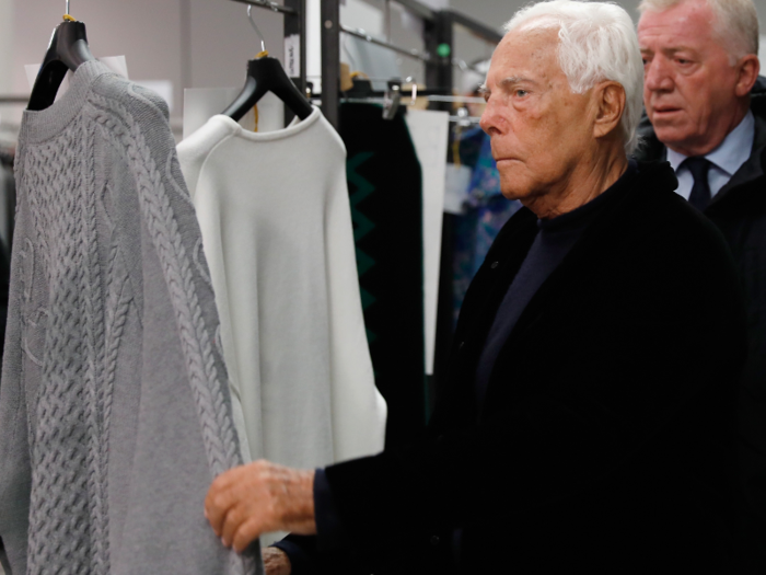 In 1965, Armani started working as a designer at fashion house Nino Cerruti, where he met Sergio Galeotti, who would later be his business partner.