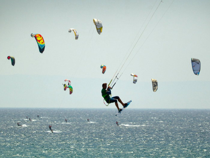 Page has been known to kite board — sometimes with Richard Branson.