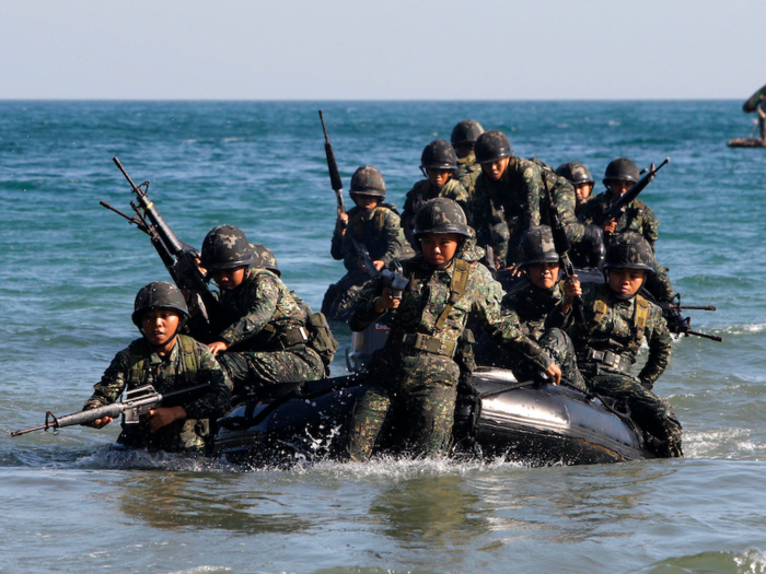 Female Philippine Marines undergo the same training as their male counterparts.