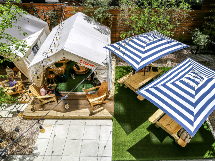 During the summer, Arlo partnered with the company Tipsy Scoop to serve boozy ice cream in the courtyard.