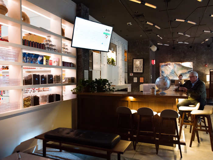 The space seemed much more inviting to me than a typical hotel lobby. Several people were hanging out in the common areas, reading or working on their laptops.