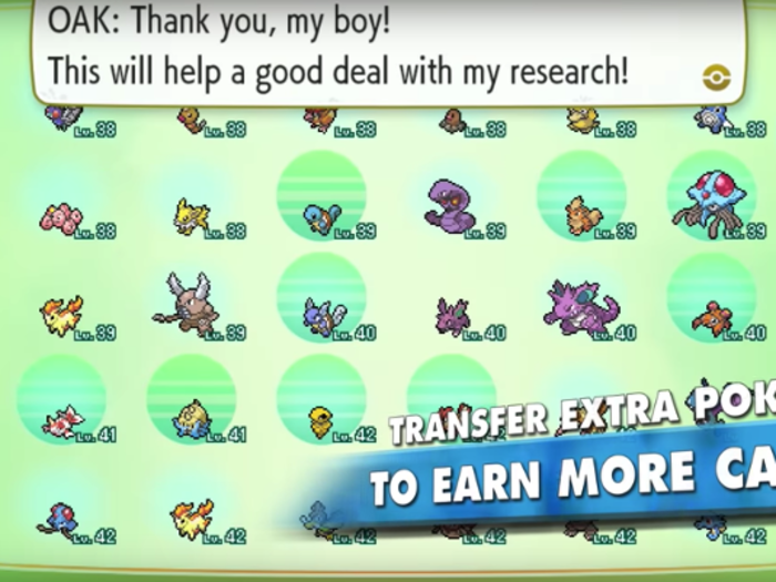 You can transfer Pokémon from 