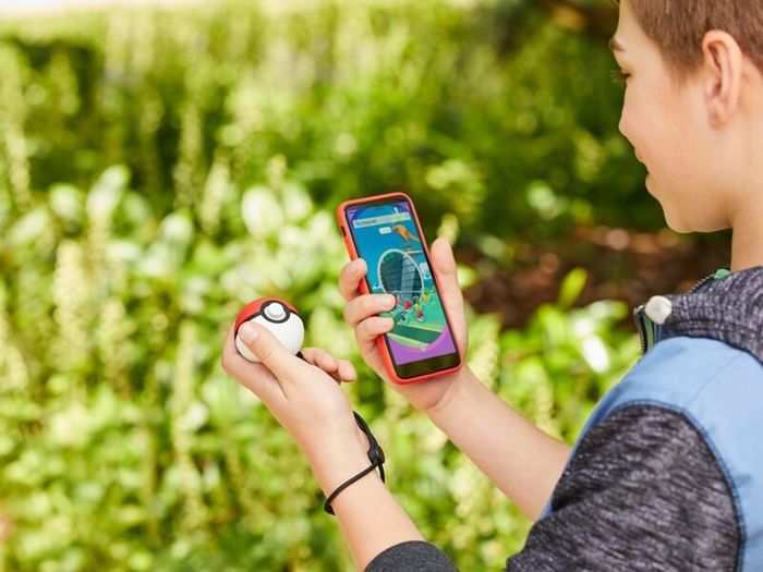 The Poké Ball Plus is a special controller that works with both "Pokemon Let