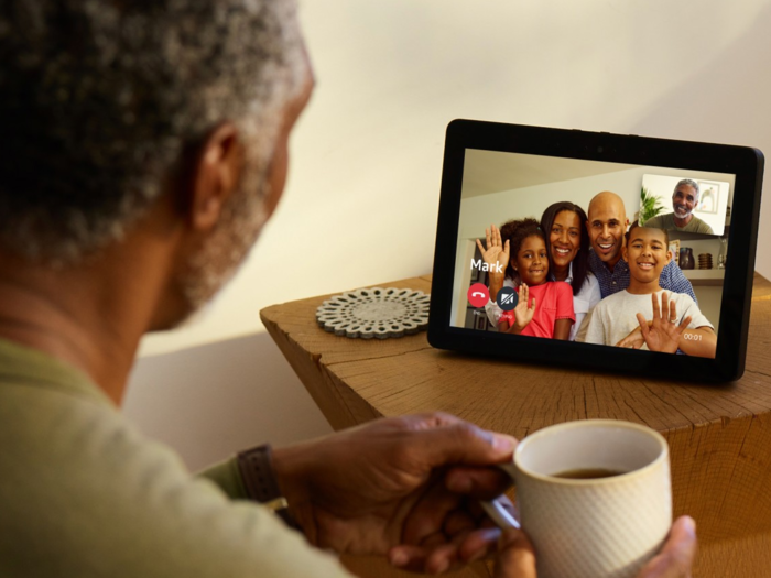 The Echo Show has a camera for video calling, while the Google Home Hub does not.