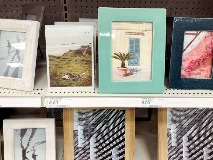 ... but picture frames and decor were almost all slightly more expensive at Target.