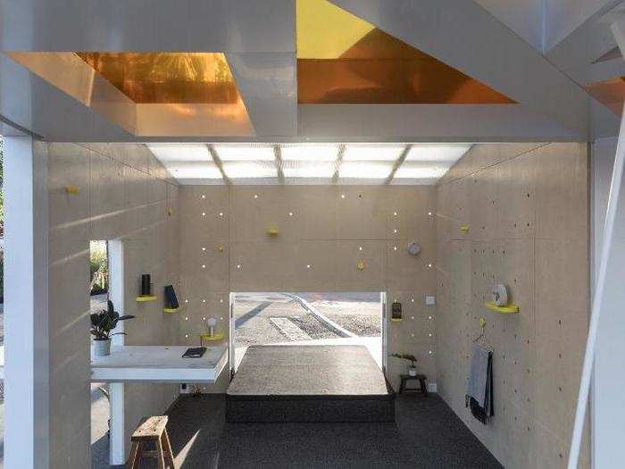 The beds can be rolled out, allowing residents to sleep underneath the stars.