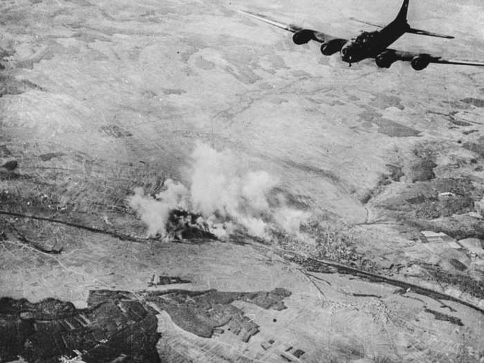 The P-47s escorts, some of which were disrupted by poor weather conditions, fended off and shot down some German fighters. But many Luftwaffe planes, aware of the P-47