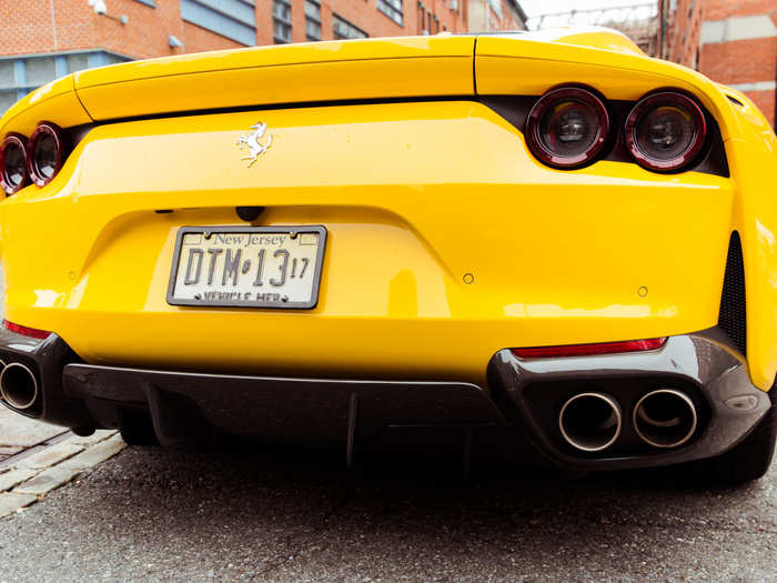 The quad exhaust pipes channel the ferocious exhaust note from the powerplant to the atmosphere.