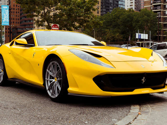 The 812 Superfast is an update of the F12berlinetta. The critical concepts here are two seats plus a massive engine, hence the very long hood.