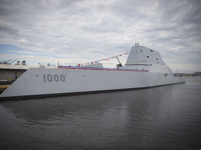 The Zumwalt, however, is stealthy from the bottom up, including enclosed gun turrets and sensors.