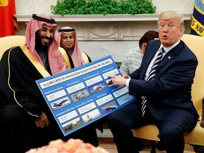 Trump has also said that the US cannot rescind on its $110 billion arms deal, $14.5 billion of which has gone through to Saudi Arabia, arguing that Riyadh would just turn to China or Russia.