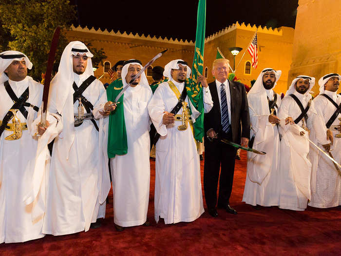 Trump has also intimately engaged with the Saudi court in other ways, including participating in a traditional sword dance known as ardah.