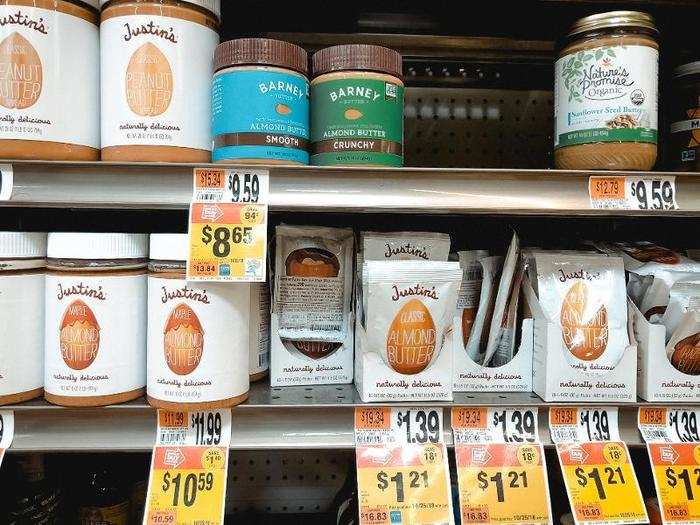 ... but most things were more expensive here than at ShopRite. The same 10 oz. jar of almond butter cost about $10 instead of $8.