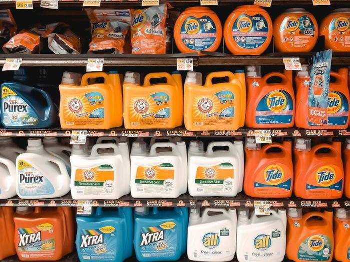 The store also carried a ton of products like detergent, paper towels, and cleaning supplies. A standard-size container of Tide Pods cost $13.99.