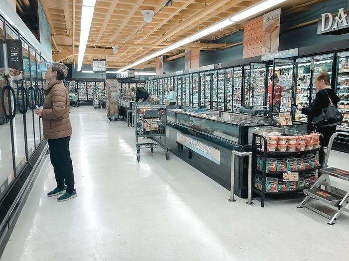 ... and tons of frozen meals and desserts. The refrigerated section of the store was massive.