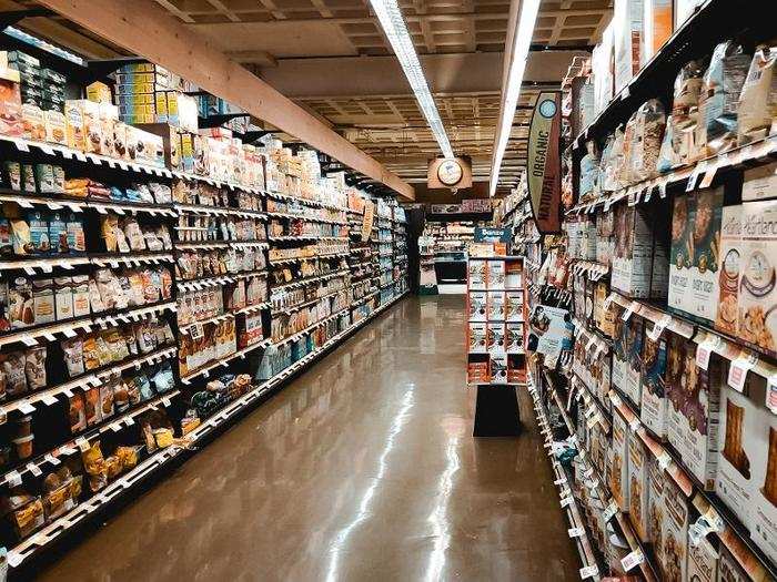 Next to that was an aisle of natural and organic food. The aisles were pretty narrow.