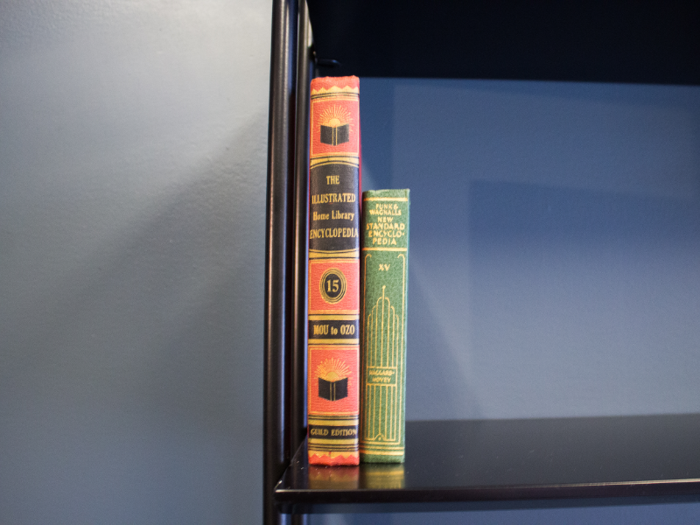 The attention to detail extends down into even the tiniest elements in the room. All the rooms have the same paintings and the same books. The editions and volume numbers on the books correlate to the room number. The books below are a part of room 15. This is fueled by the idea that consistency during the course of therapy sessions can be comforting and beneficial for patients, and this way, hosting patients in different rooms won