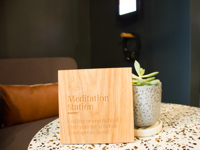 At the meditation stations, patients can put on headphones and undergo mindfulness sessions. This is one of the ways Alma is incorporating technology as an offering its members can give their patients.