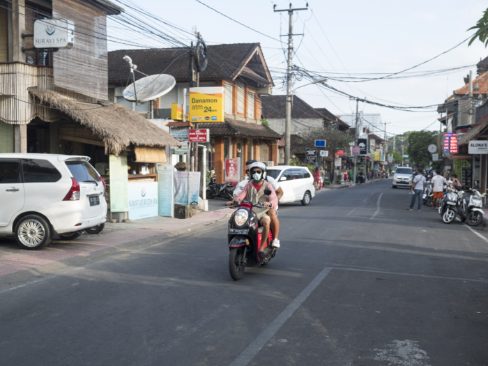 2. In Bali, I made the mistake of wearing flip-flops while driving a scooter bike. When my hand slipped on the throttle with my foot on the ground, it dragged and I ended up with a nasty cut.