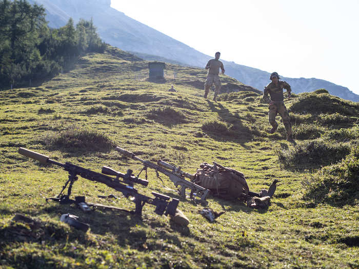 They even practiced "stress shoots," which test a soldier