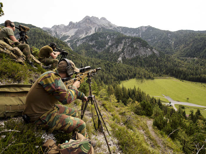 “The calculations are not very difficult,” one Belgian Special Forces soldier said. “The challenge is the shooting positions."