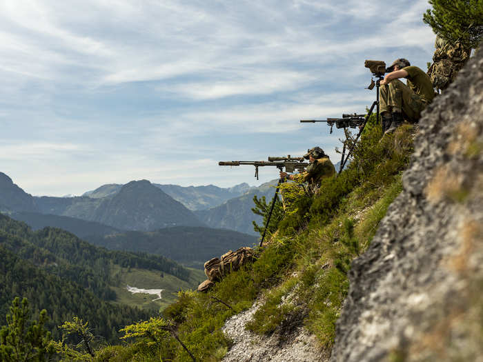 They practiced shooting directly across valleys.