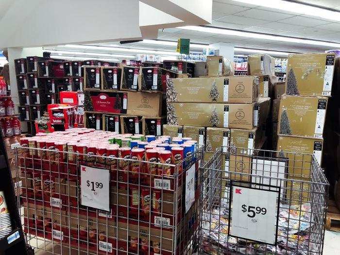 Behind the Welcome Center were boxes of merchandise stacked halfway to the ceiling.