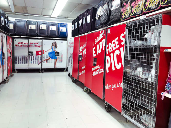 The rest of the first floor was a bit of a mess. There was one whole aisle where the shelves were caged off. It looked like it was intended for online order pickup, but it was hard to tell.