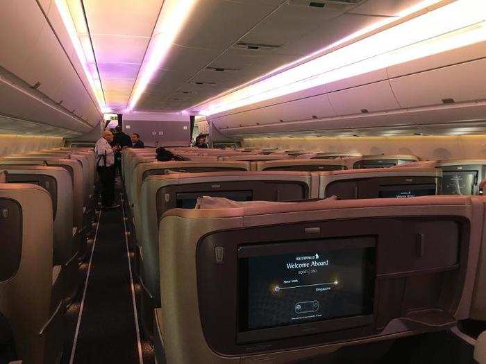 The front 2/3s of the aircraft is the business class cabin. It