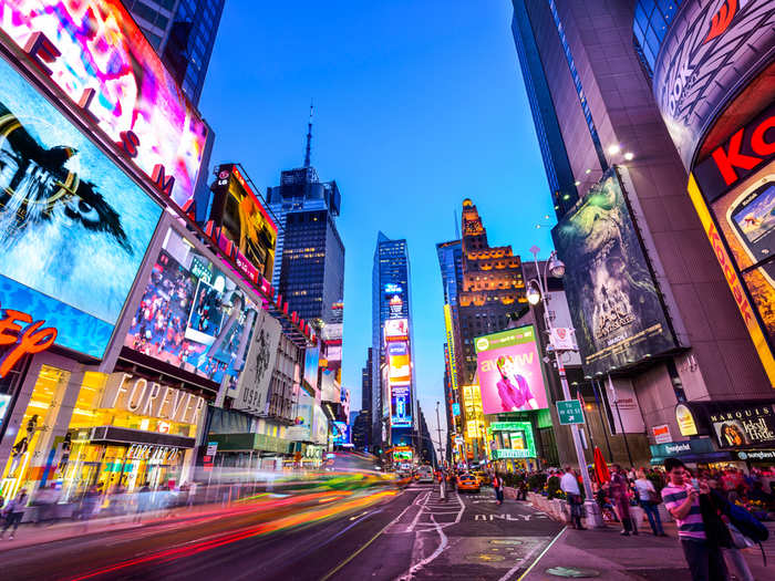 Times Square. “Bright lights, big city” my a--. Too many tourists and a lot of trash. — Shreya Bhakta, 25